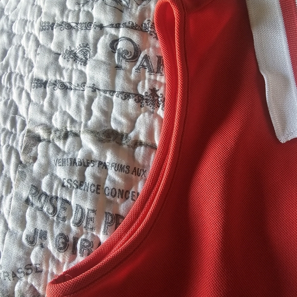 Lily’s BIGHORN Golf Club Sleeveless Polo L Red White Colorblock Sport Top - Picture 4 of 10